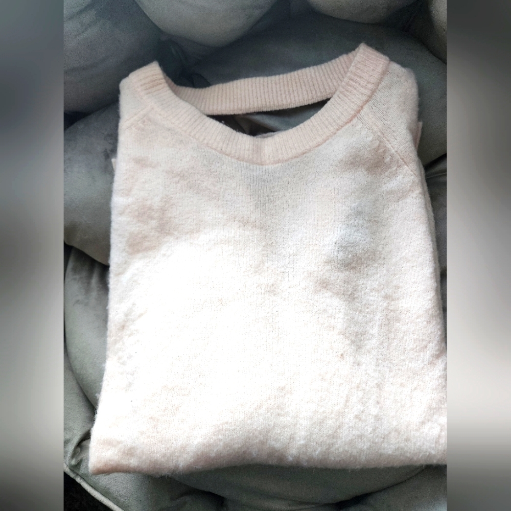 LOFT Pink Crew Neck Sweater Soft Knit Casual